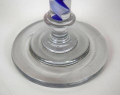 Unusual Large English Glass Candlestick, circa 1800
