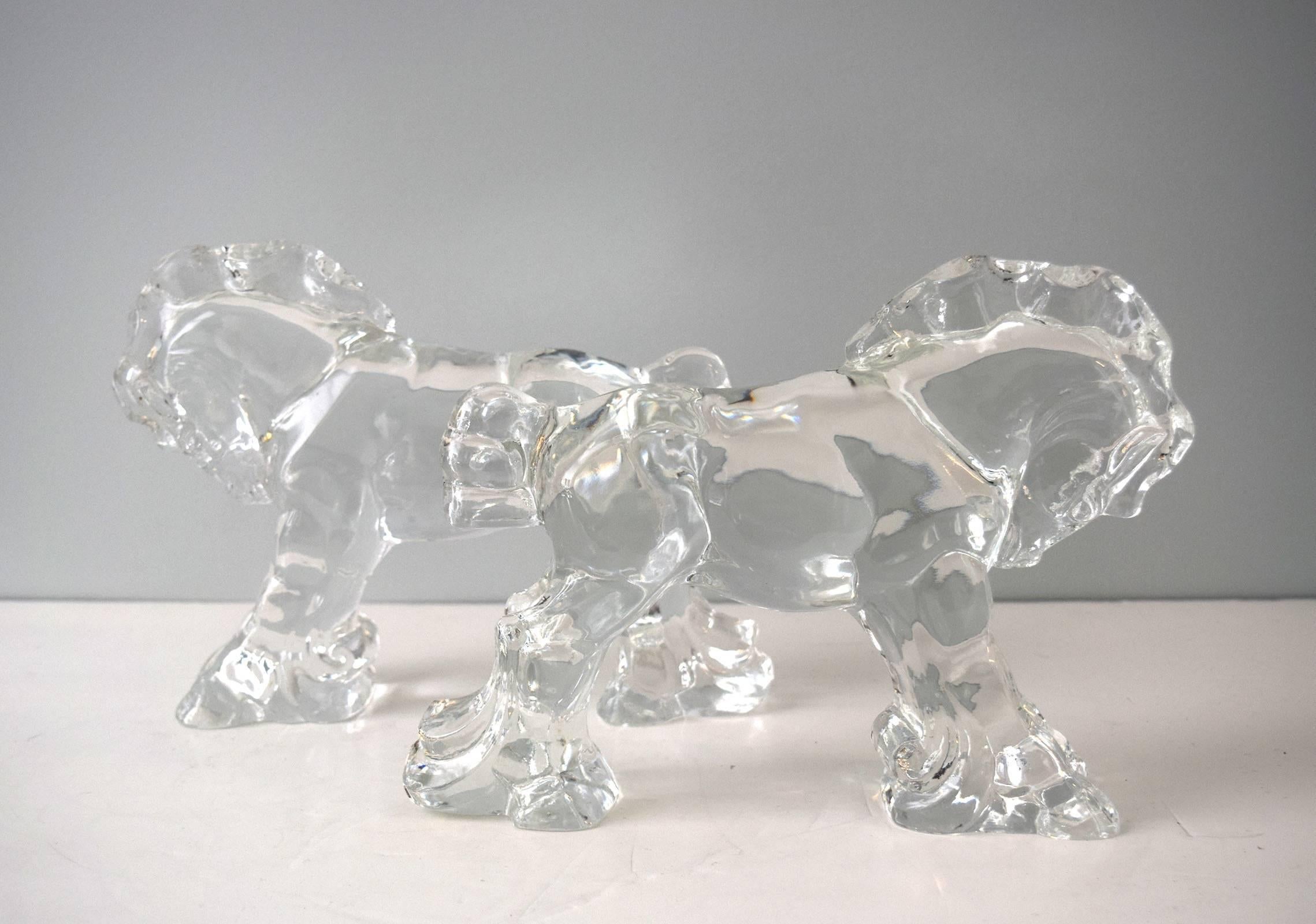Art Deco Pair of 1930s Steuben Glass Sculptures of Horses