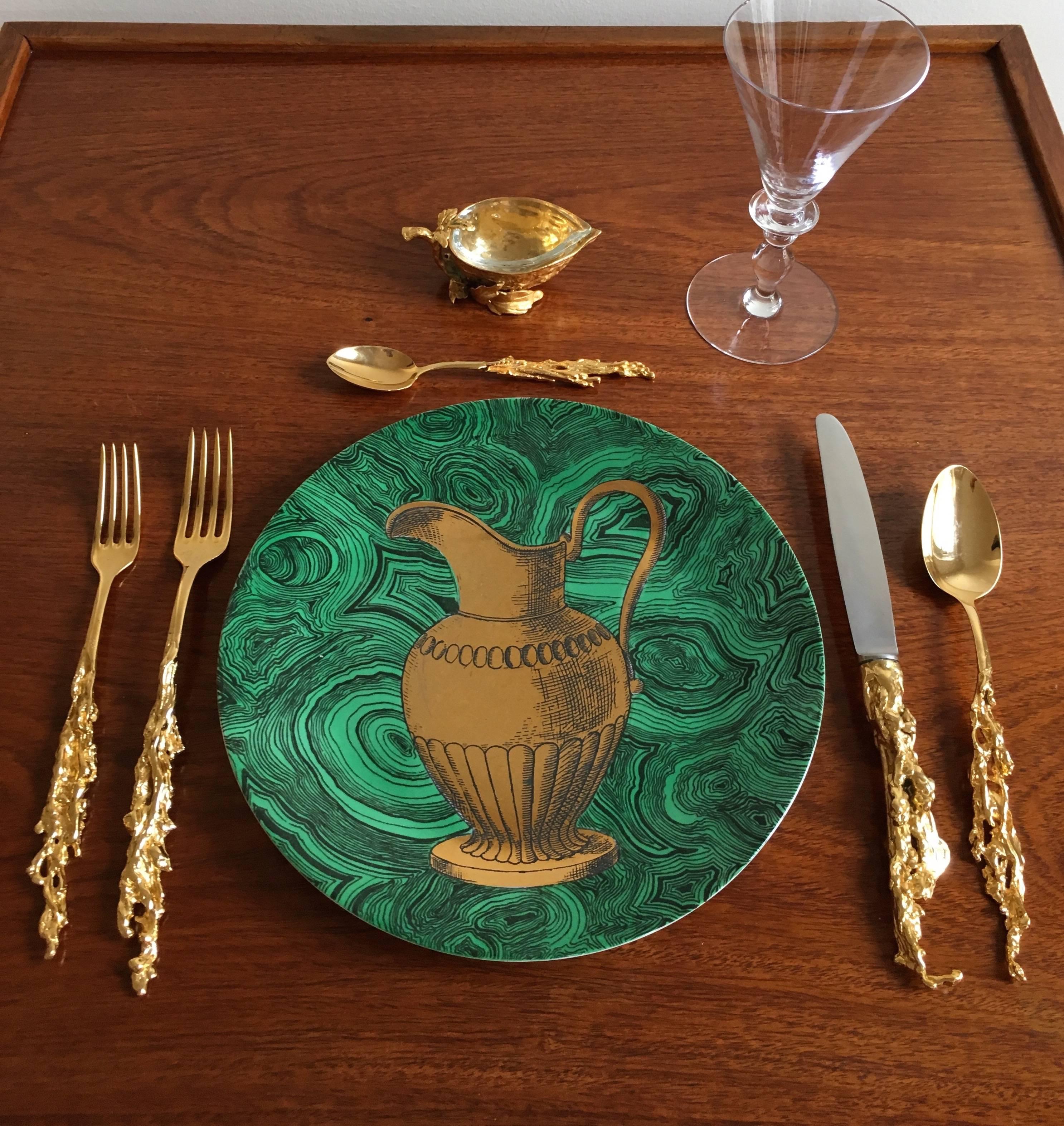 Gabriella Crespi's Gilded Cutlery In Good Condition In New York, NY