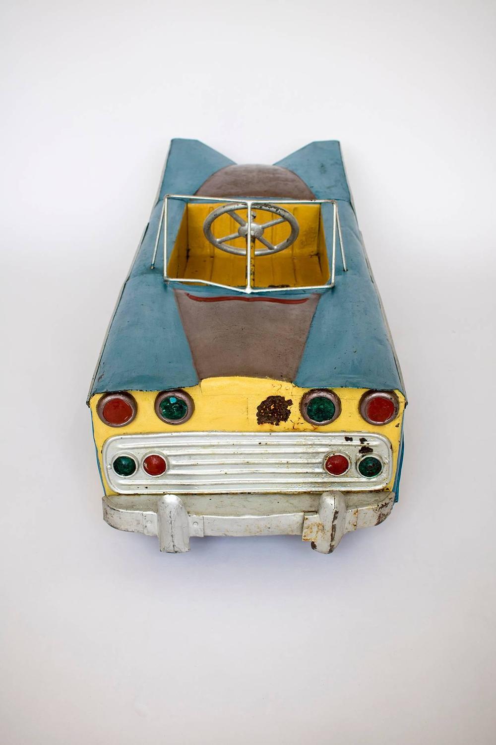 Unusual Burmese Painted Model Pedal Car, circa 1950s -1960s Childs Toy
