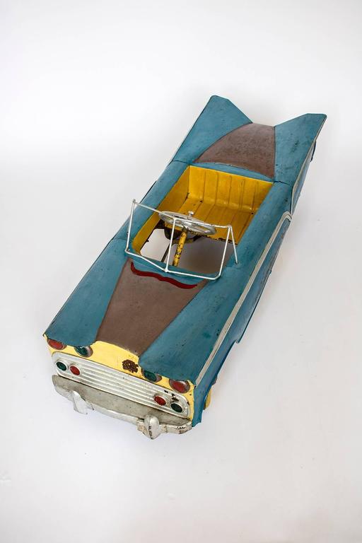 Unusual Burmese Painted Model Pedal Car, circa 1950s -1960s Childs Toy