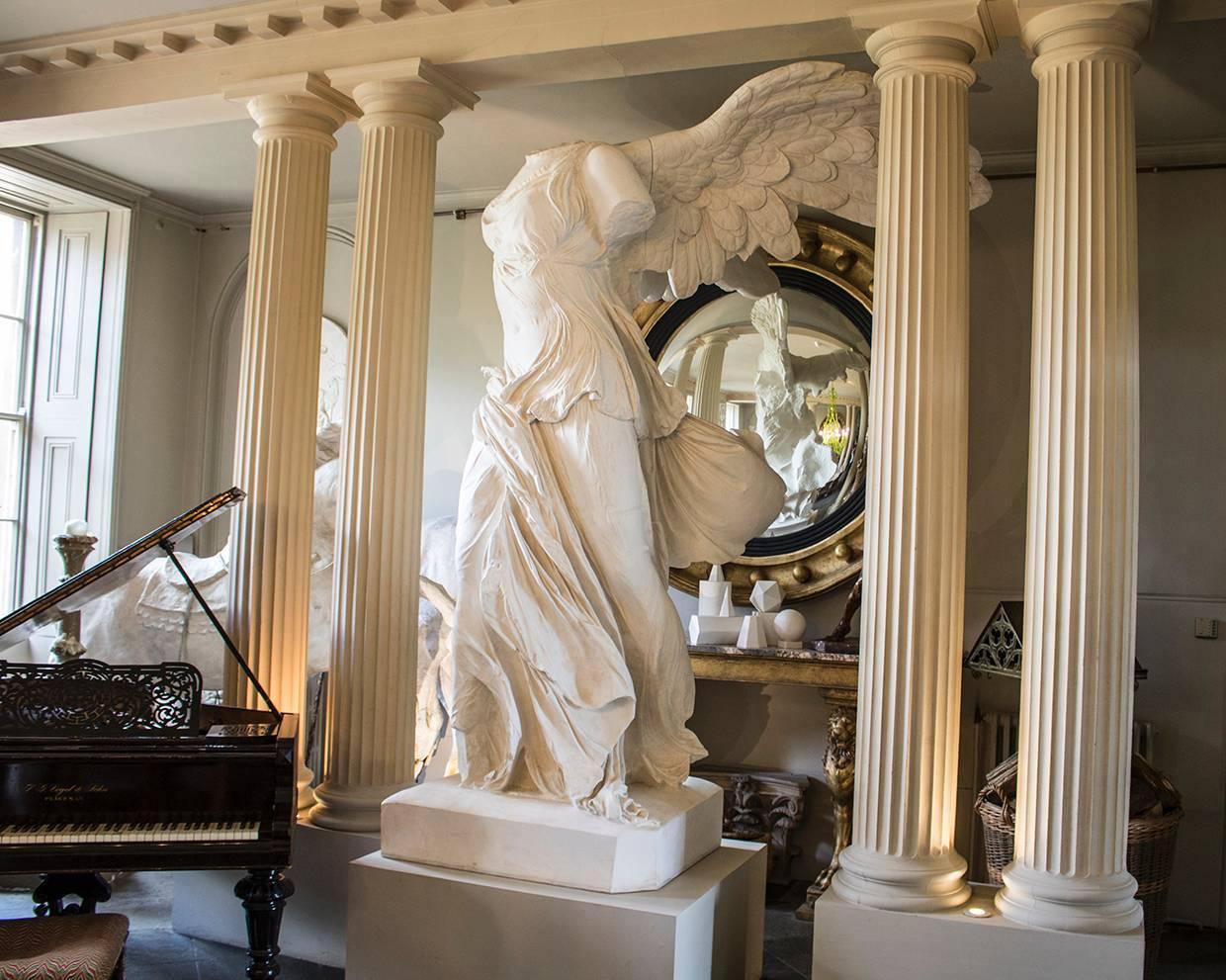 French Rare 20th Century Monumental Plaster Nike Statue, Winged Victory of Samothrace For Sale