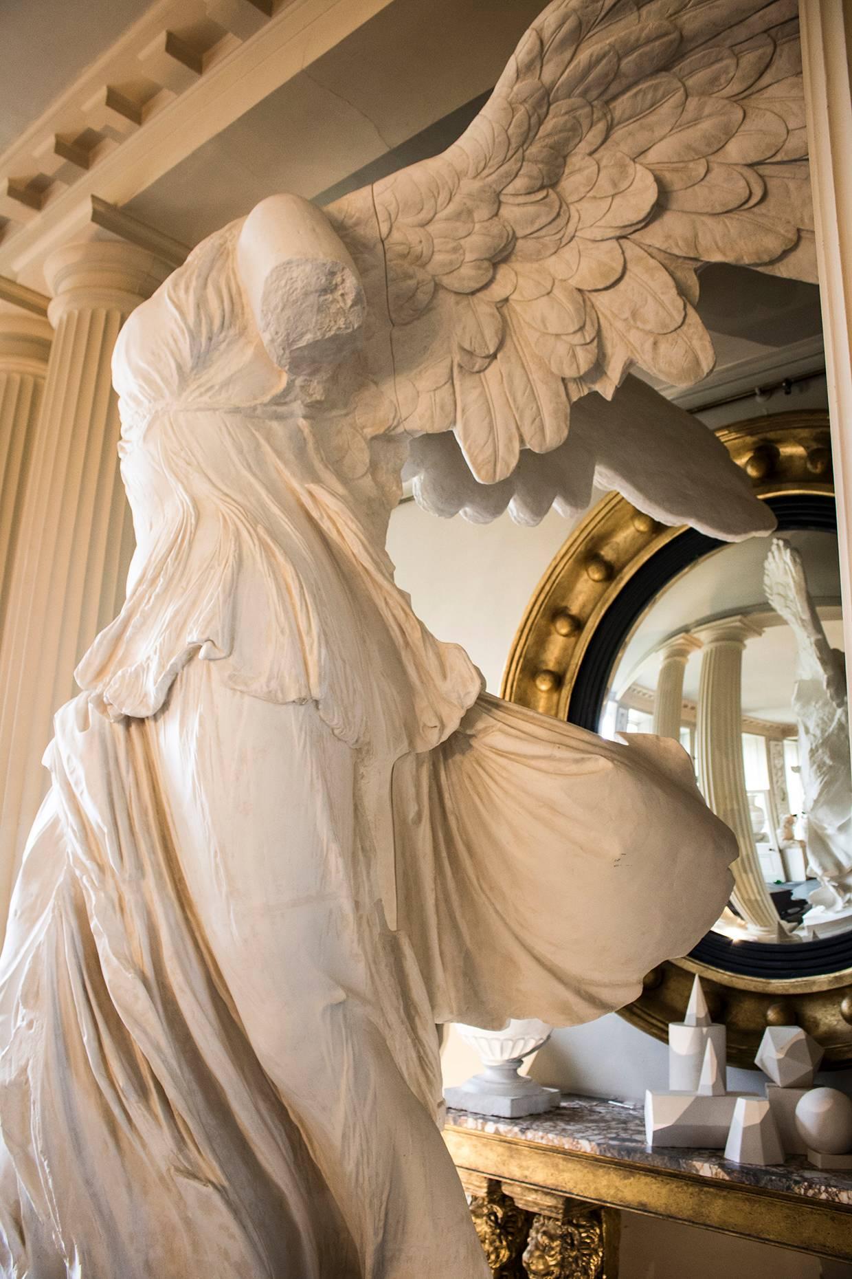 Rare 20th Century Monumental Plaster Nike Statue, Winged Victory of Samothrace For Sale 2
