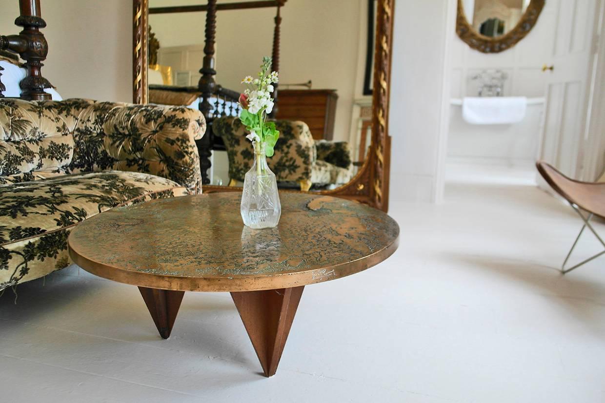20th Century Brutalist Sculptural Coffee Table Attributed to Silas Seandel For Sale