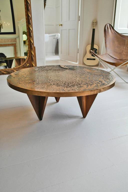 Brutalist Sculptural Coffee Table Attributed to Silas Seandel For Sale