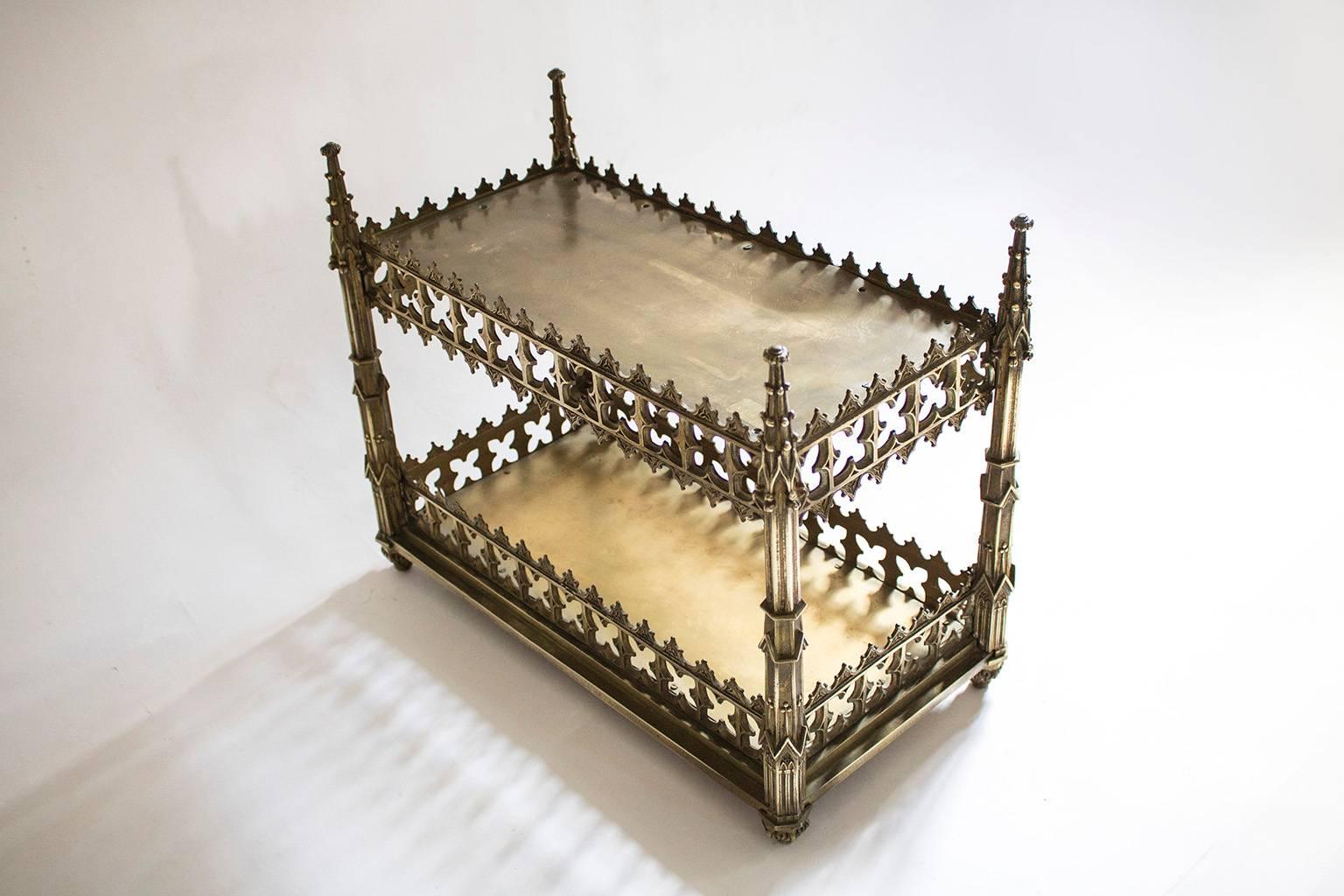 Gothic Revival 19th Century Gothic Reliquary House Brass Display