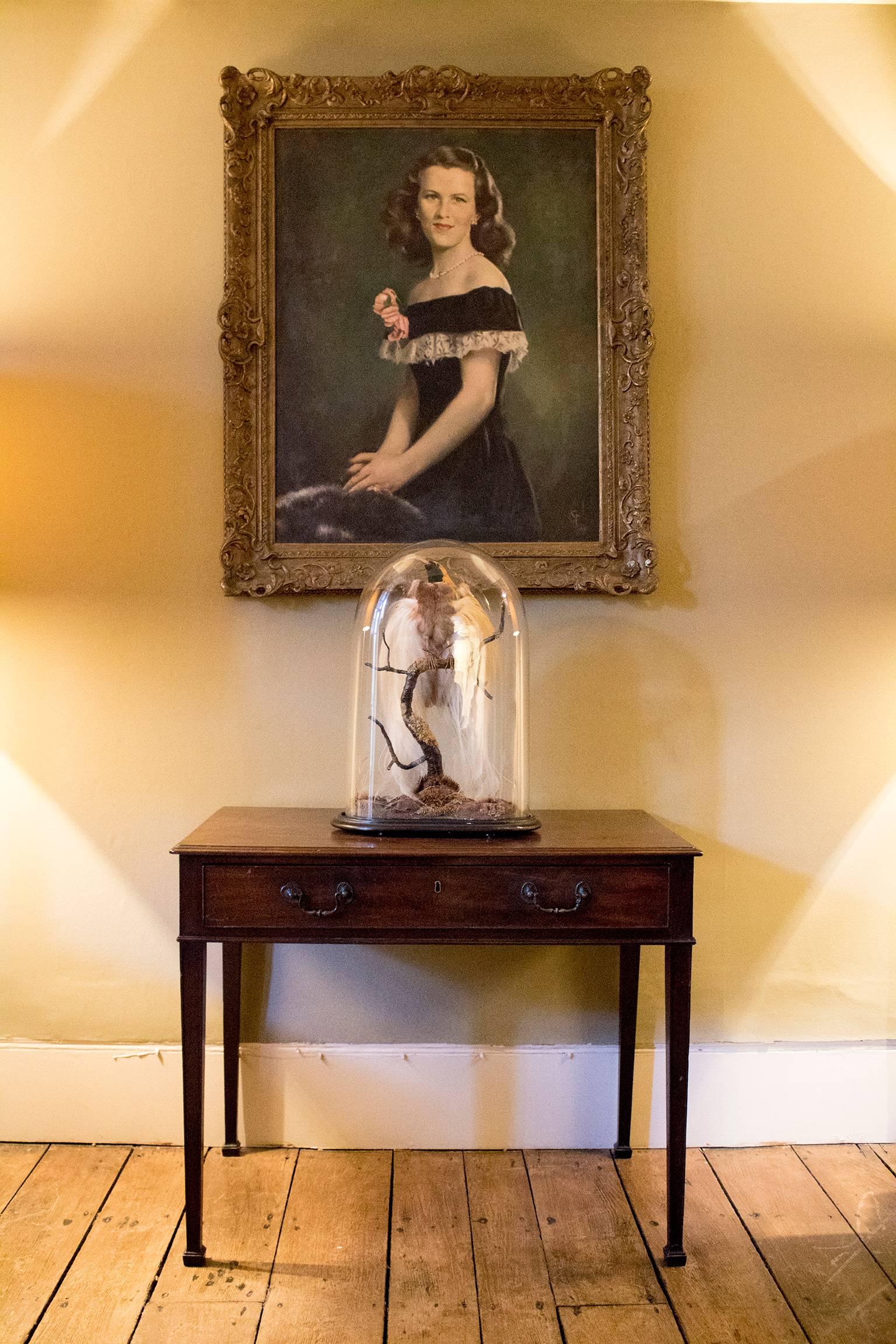 Other Mid-Century Portrait of a Lady Oil on Canvas For Sale
