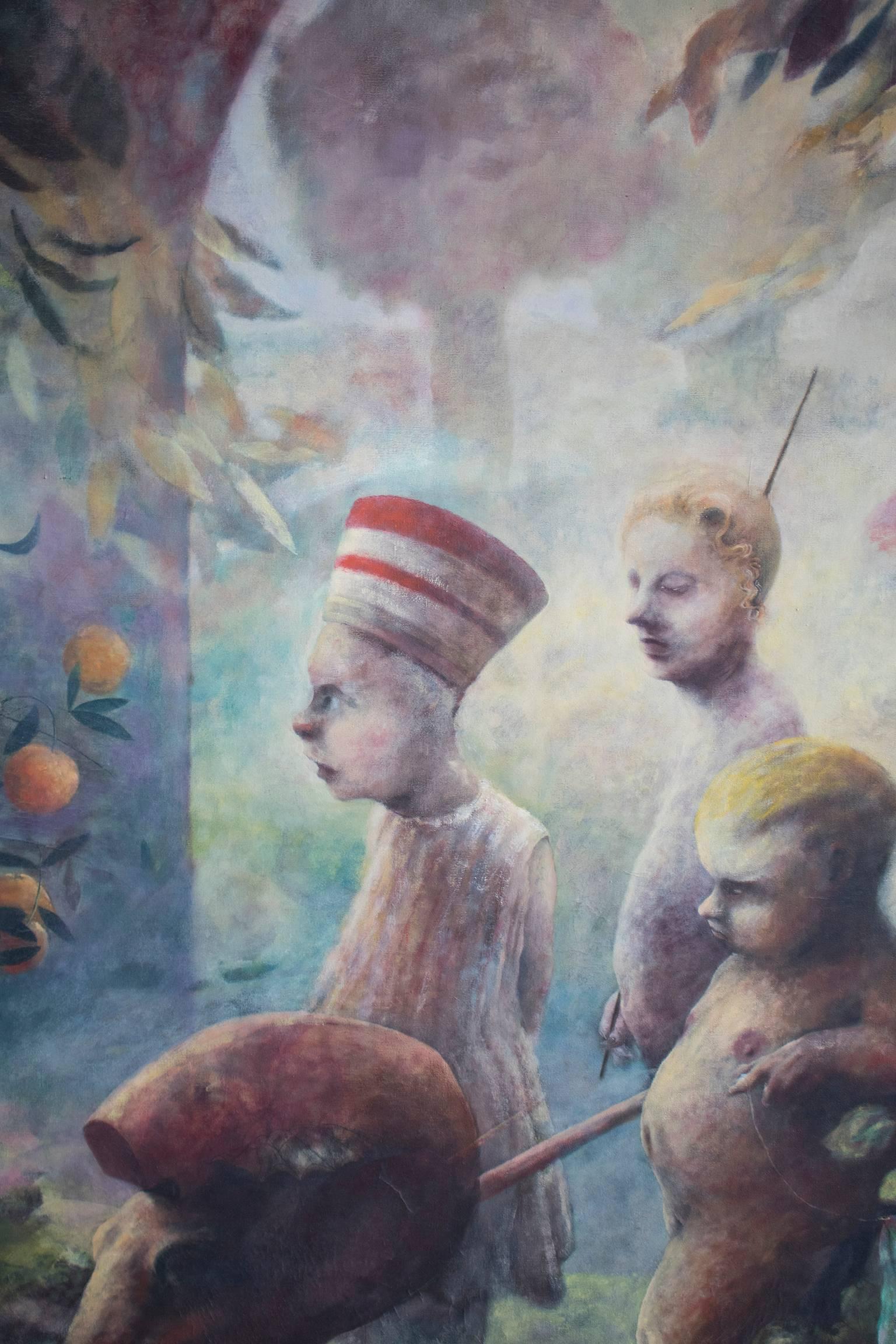 Late 20th Century Surreal Scene, Oil on Canvas For Sale 2