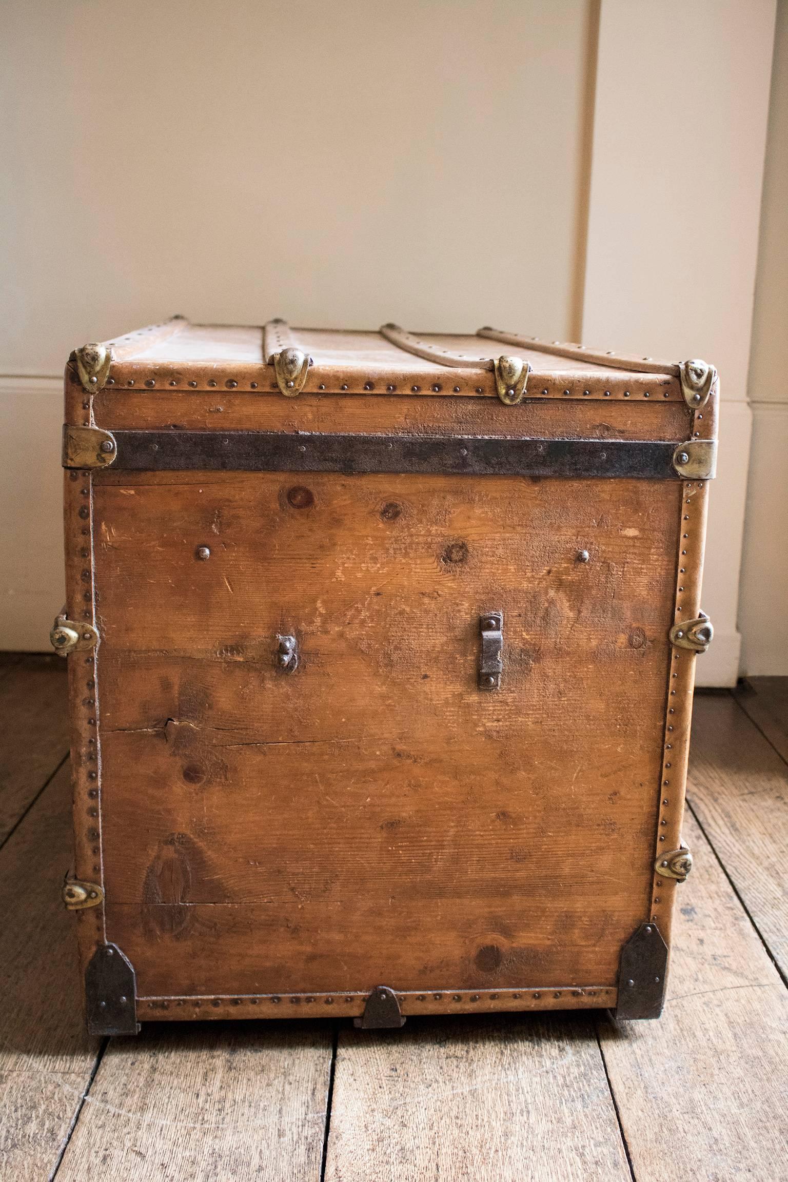 Early 20th Century Steamer Trunk Orient Express 4