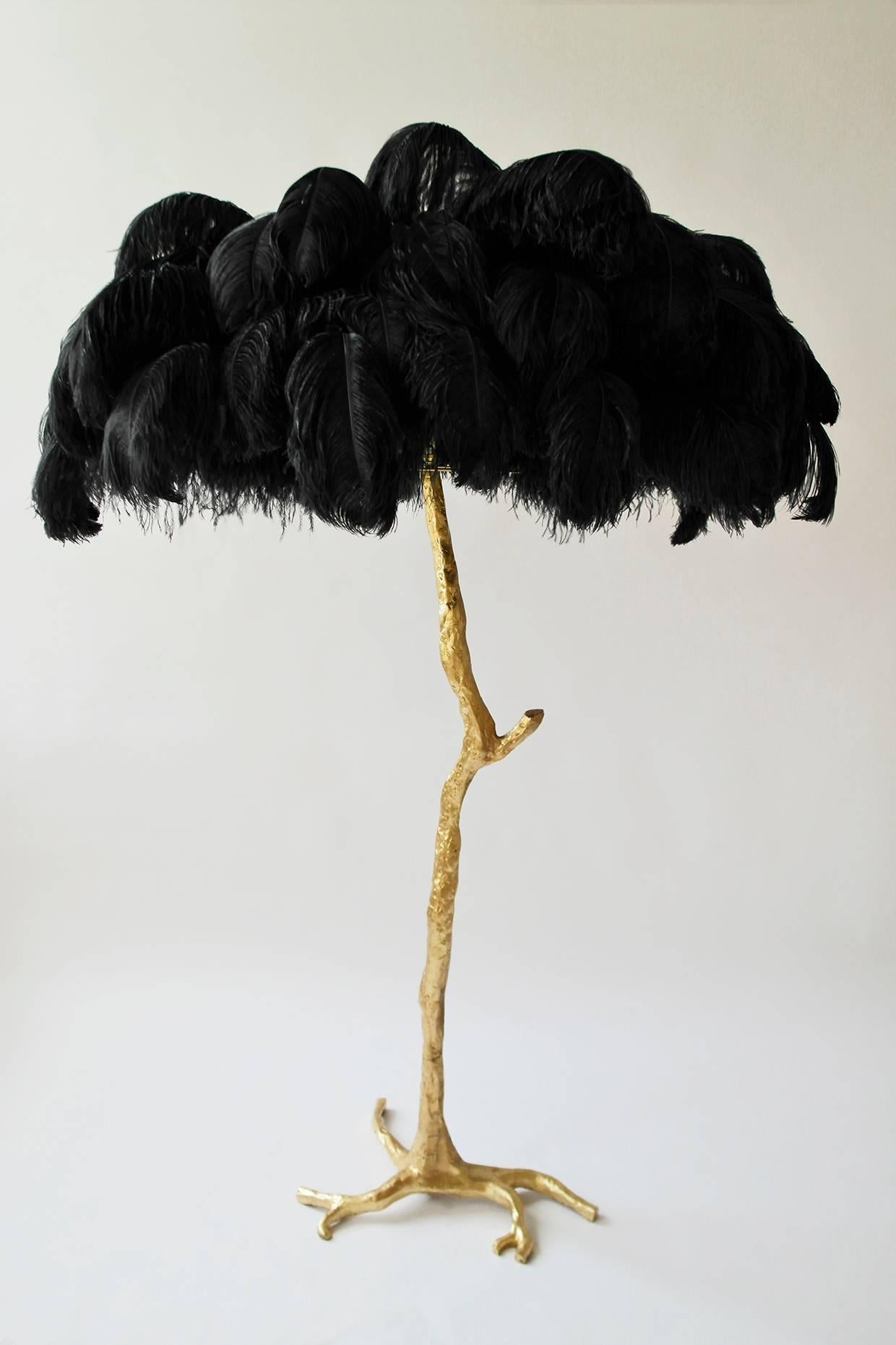 ostrich feather floor lamp