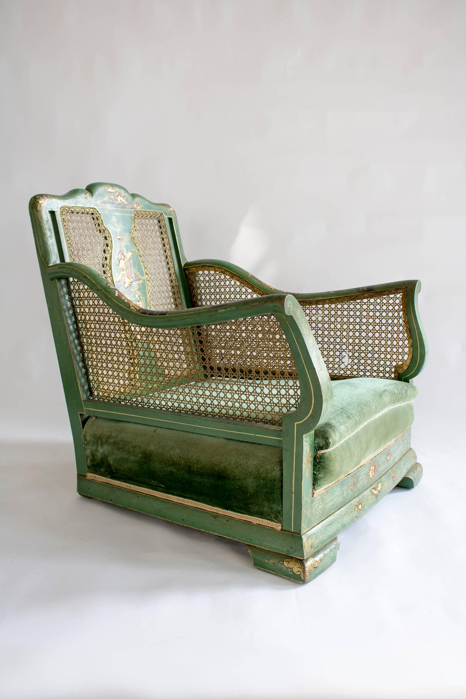 Early 20th Century Chinoiserie Bergère Suite 1