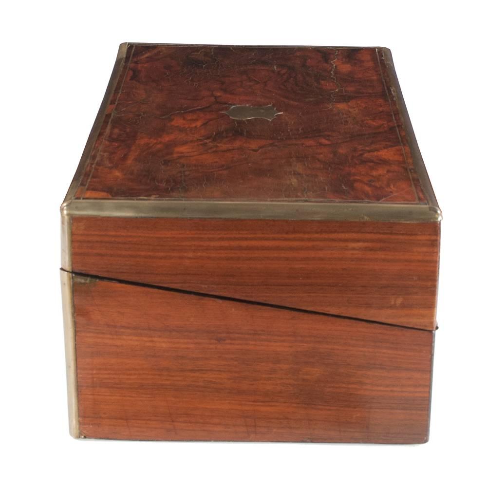Walnut Antique English Lap Desk For Sale