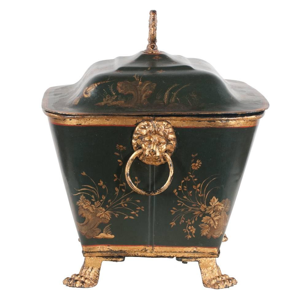Coal Hod with Chinoiserie For Sale 2
