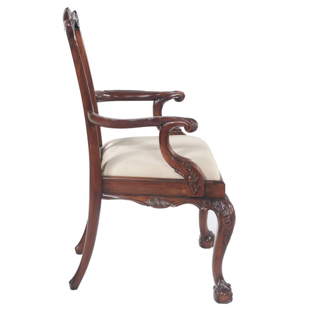 Chippendale Mahogany Dining Chairs, S/10 For Sale 2