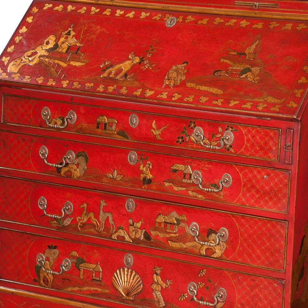 English Queen Anne Chinoiserie Secretary For Sale