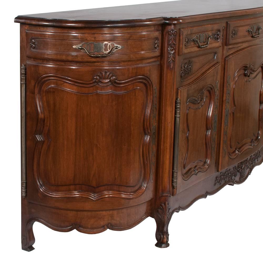 Country French Walnut Buffet For Sale 6