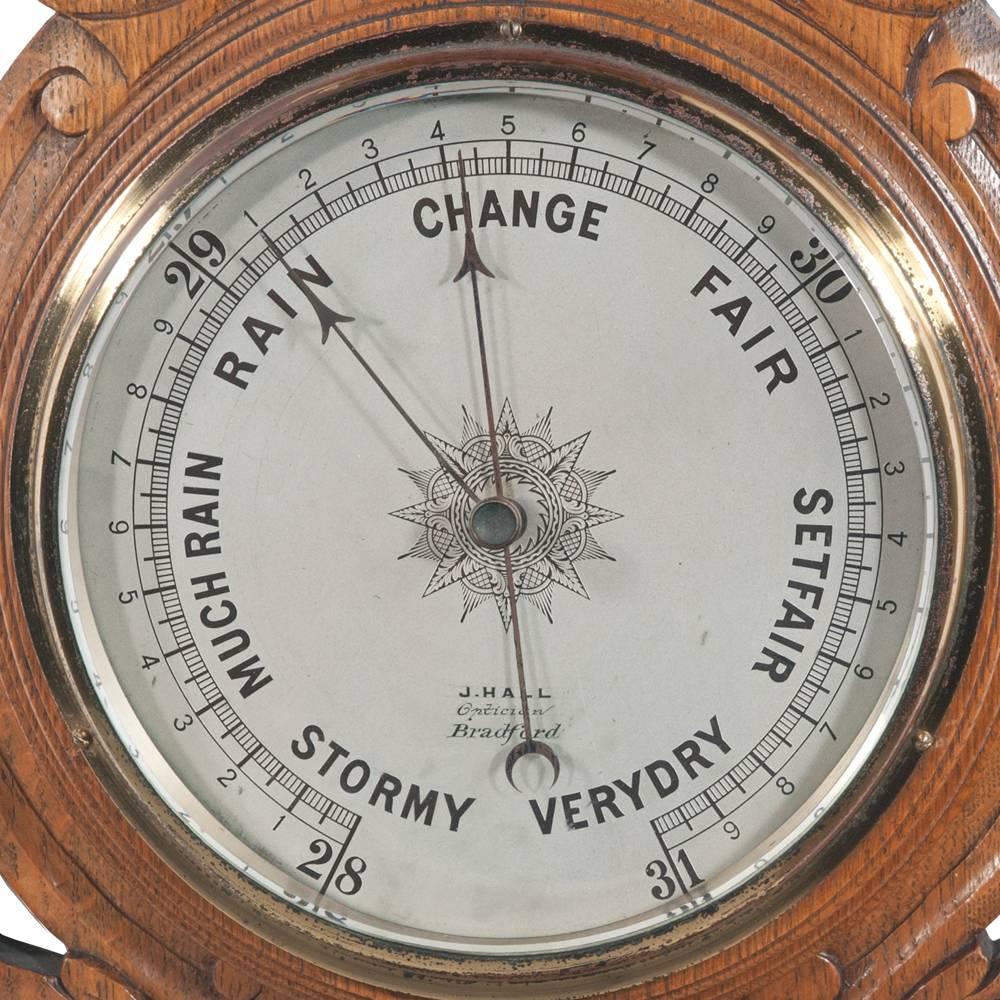 English Oak Barometer For Sale 3