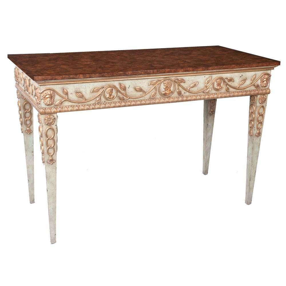 Louis XVI Maitland Smith Console Table For Sale 4