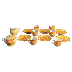 Hermès Paris "Africa" porcelain tea or espresso coffee service, France 1997.