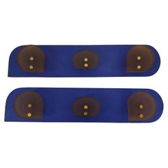 Vintage Coat Rack in colored glass and brass, Italy 1970s