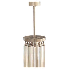 Stairwell Chandelier in Schott Borosilicate Rods for Hungary National Bank 1992.