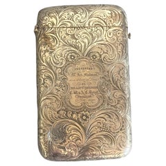 Edles anglo-indisches Etui aus massivem Silber für Karten oder Zigarren, Allan & Hayes, Ambala 1860