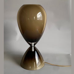 Brown Overlay „Dune” Murano Glass Table Lamp, Italy 20th century