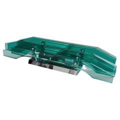 Große, elegante Wandleuchte aus smaragdgrünem Glas von Cristal Arte, Italien, 1970er Jahre