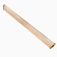 Long Tall Theater Light in Brass and Ribbed Acrylic by Phillips