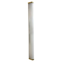 Long Tall Theater Light in Brass and Ribbed Acrylic by Phillips