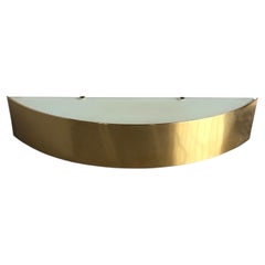 A Pair of Half Moon Bi-Directional Brass Wall Sconce by Missal, Germany 1998