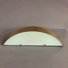 A Pair of Half Moon Bi-Directional Brass Wall Sconce by Missal, Germany 1998