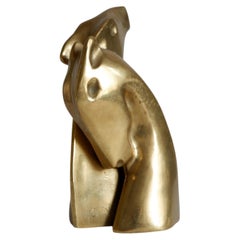 Mid-century "Embrace" bronze Horses Sculpture by Hélio Rodrigues, Brazil 1970s