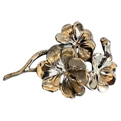 Lot de 12 porte-noms italiens en argent massif en forme de trèfle à quatre feuilles, Arezzo