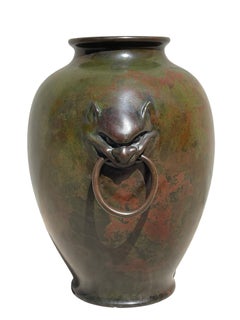 Grand vase japonais en bronze de la période Edo, d'une qualité exceptionnelle et extrêmement rare