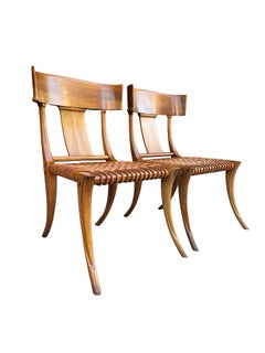 T.H. Robsjohn-Gibbings klismos chairs by Kreiss, circa 1980