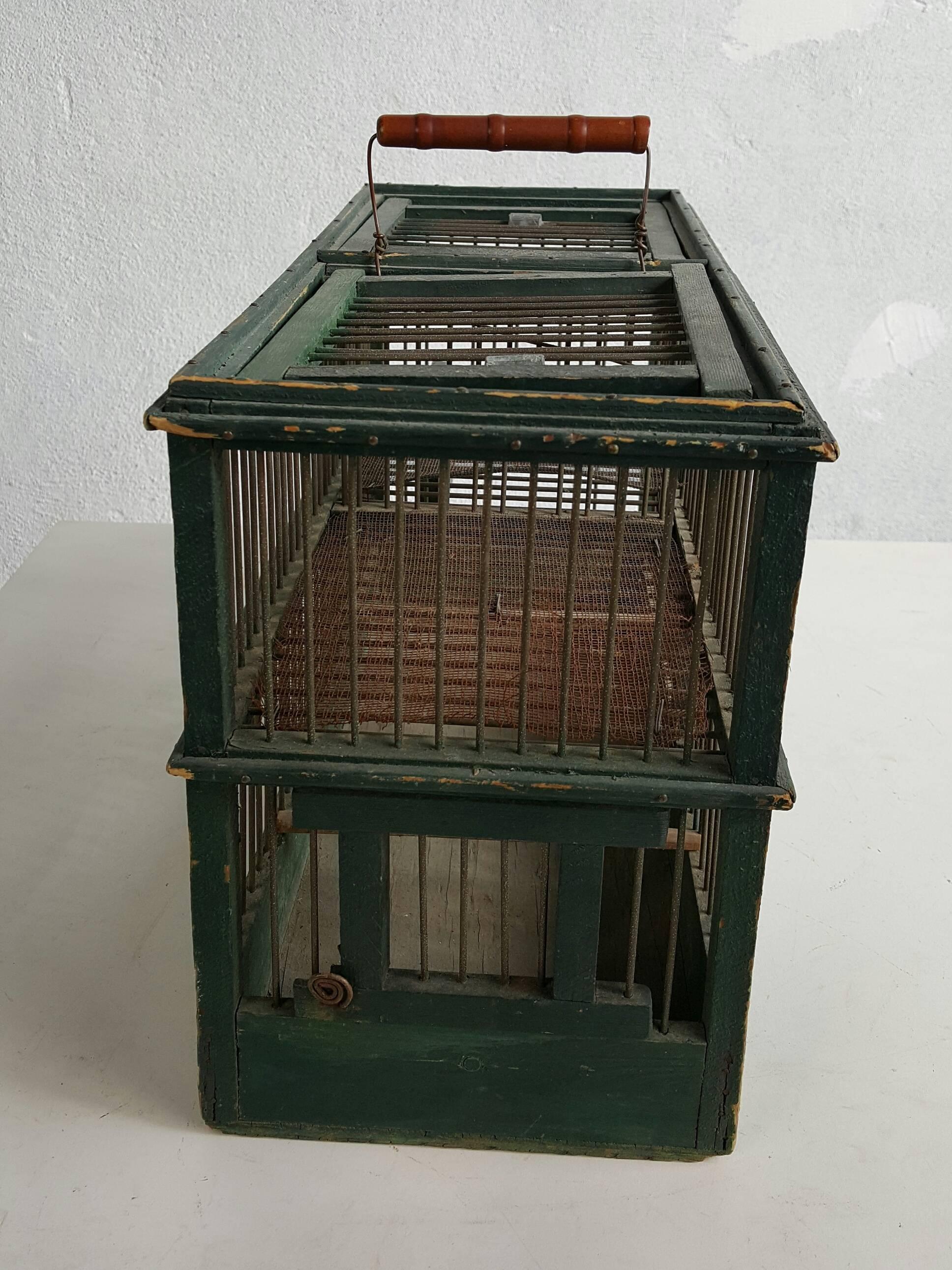 American Modernist Folk Art Bird Cage