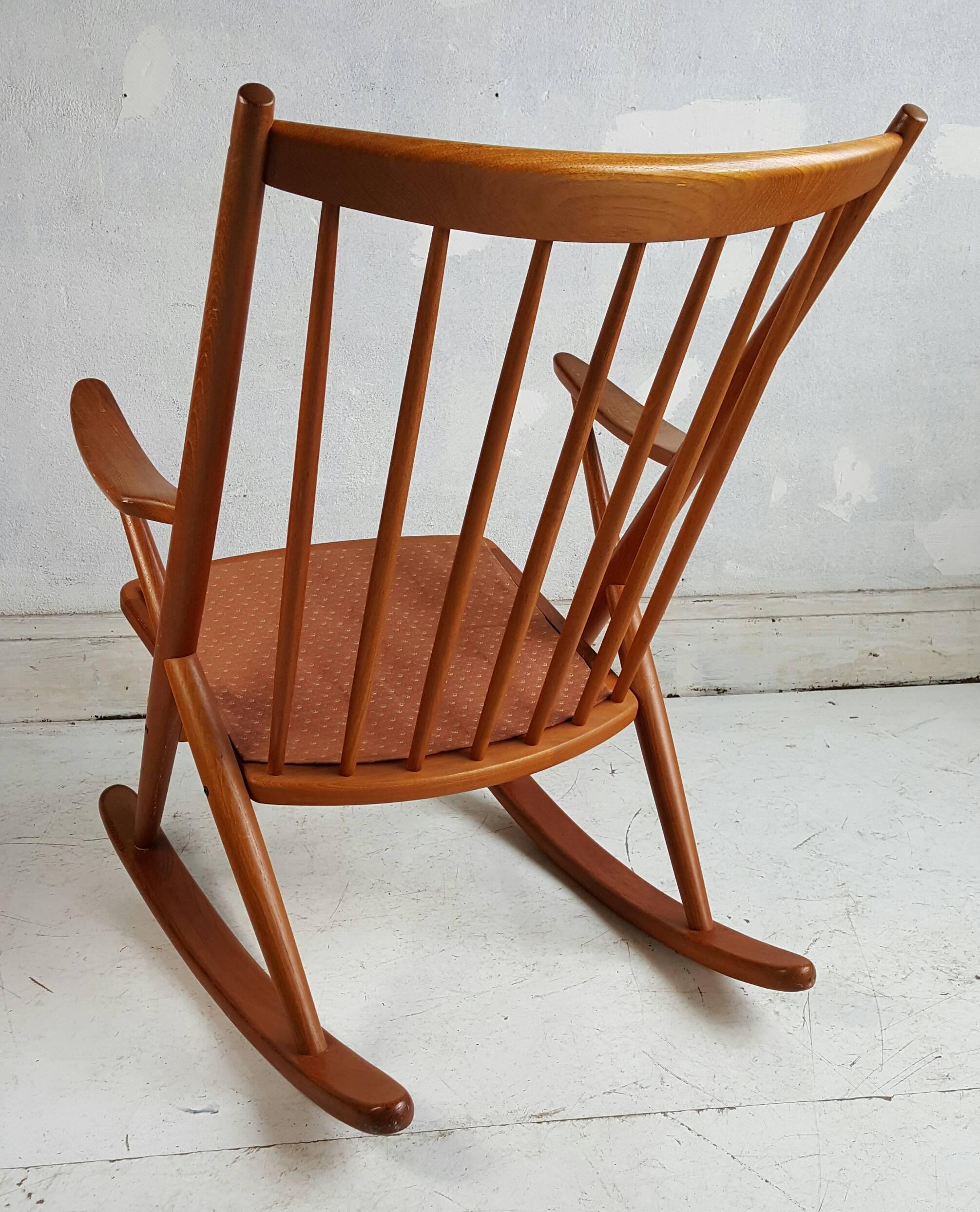 Danish Frank Reenskaug for Bramin Rocking Chair, Denmark