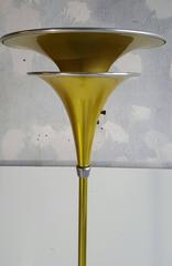 Rare Art Deco, Machine Age Anodized Aluminium Torchiere, Floor Lamp