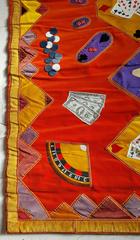 1950 to 60s Wall Hanging Tapestry, Hand Executed Art, "CASINO" Jane Ashley