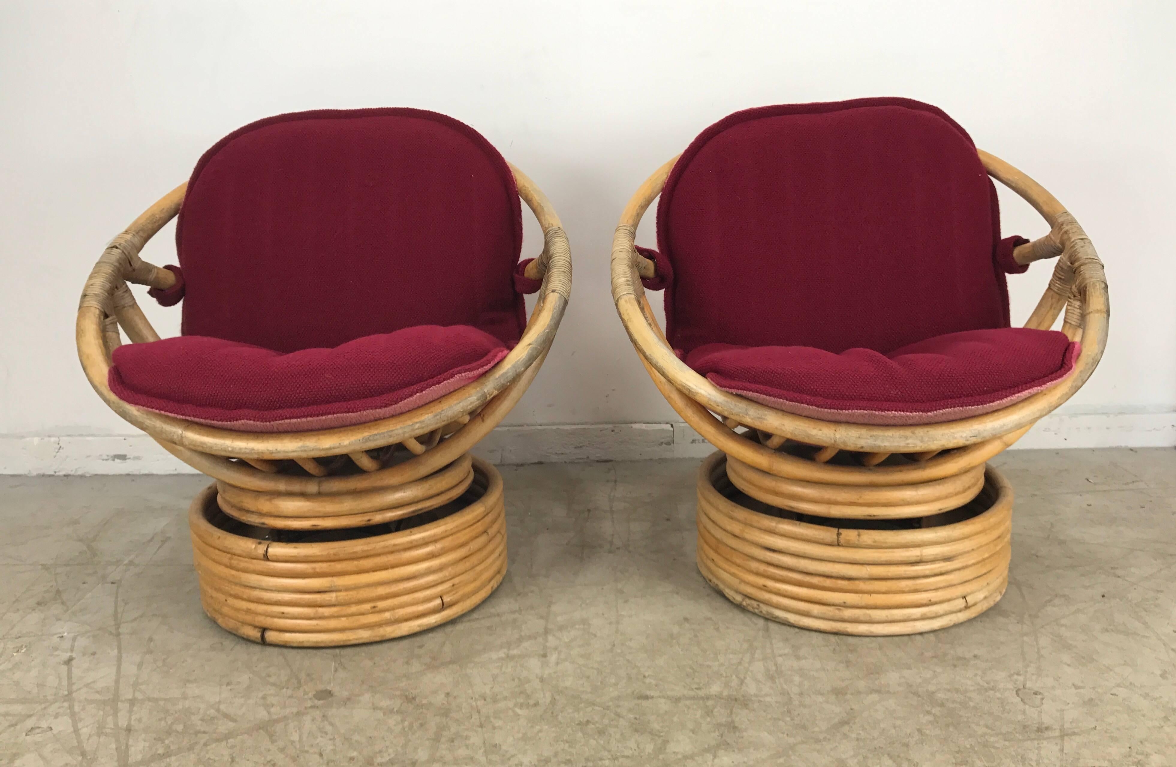 bamboo swivel chair