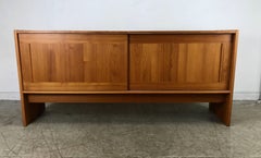 Danish Modern Teak and Slate Tile Top Credenza or Sideboard by Gangso Moblier