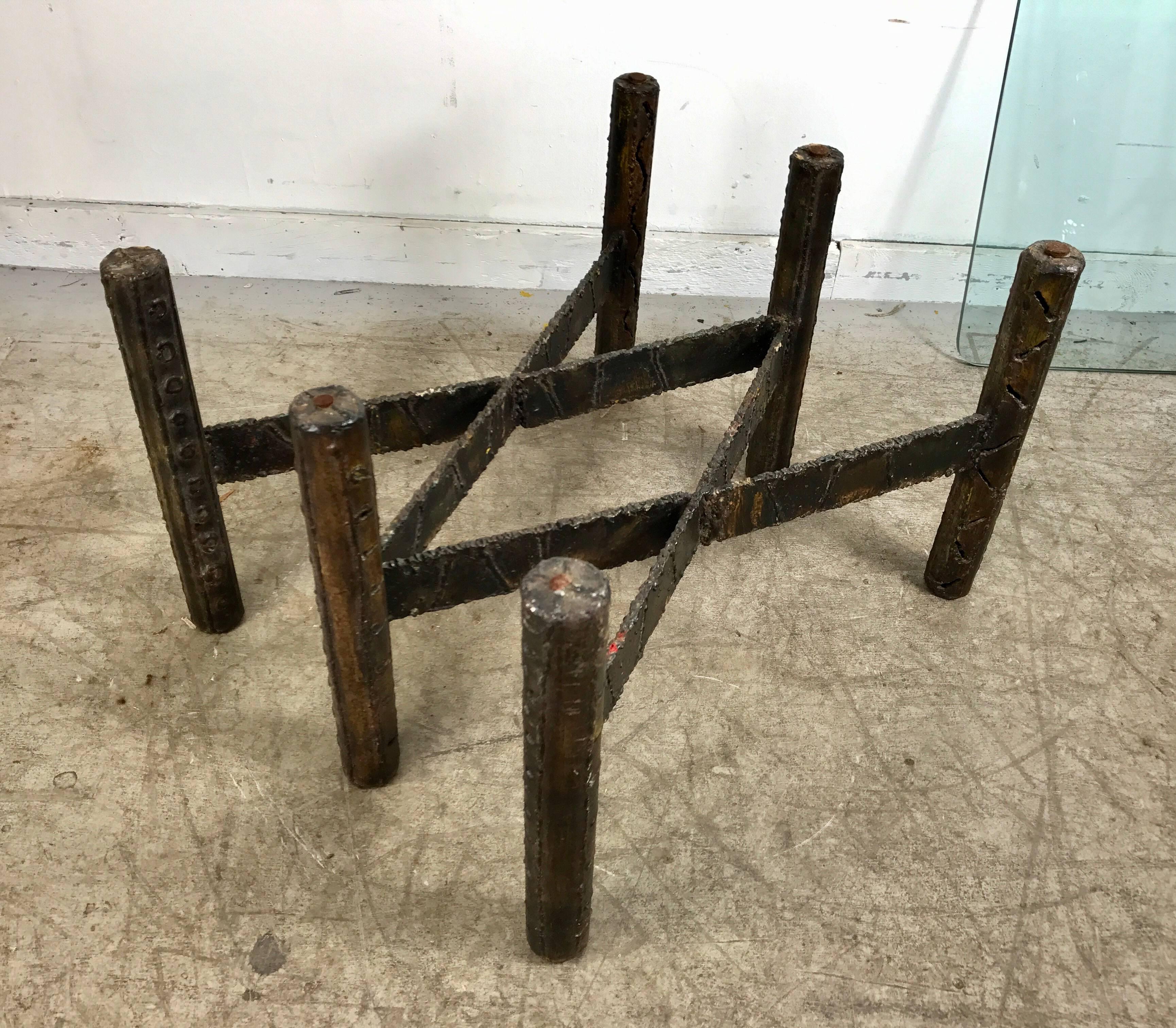 Paul Evans Welded Steel 1967 Brutalist Cocktail Table For Sale 1