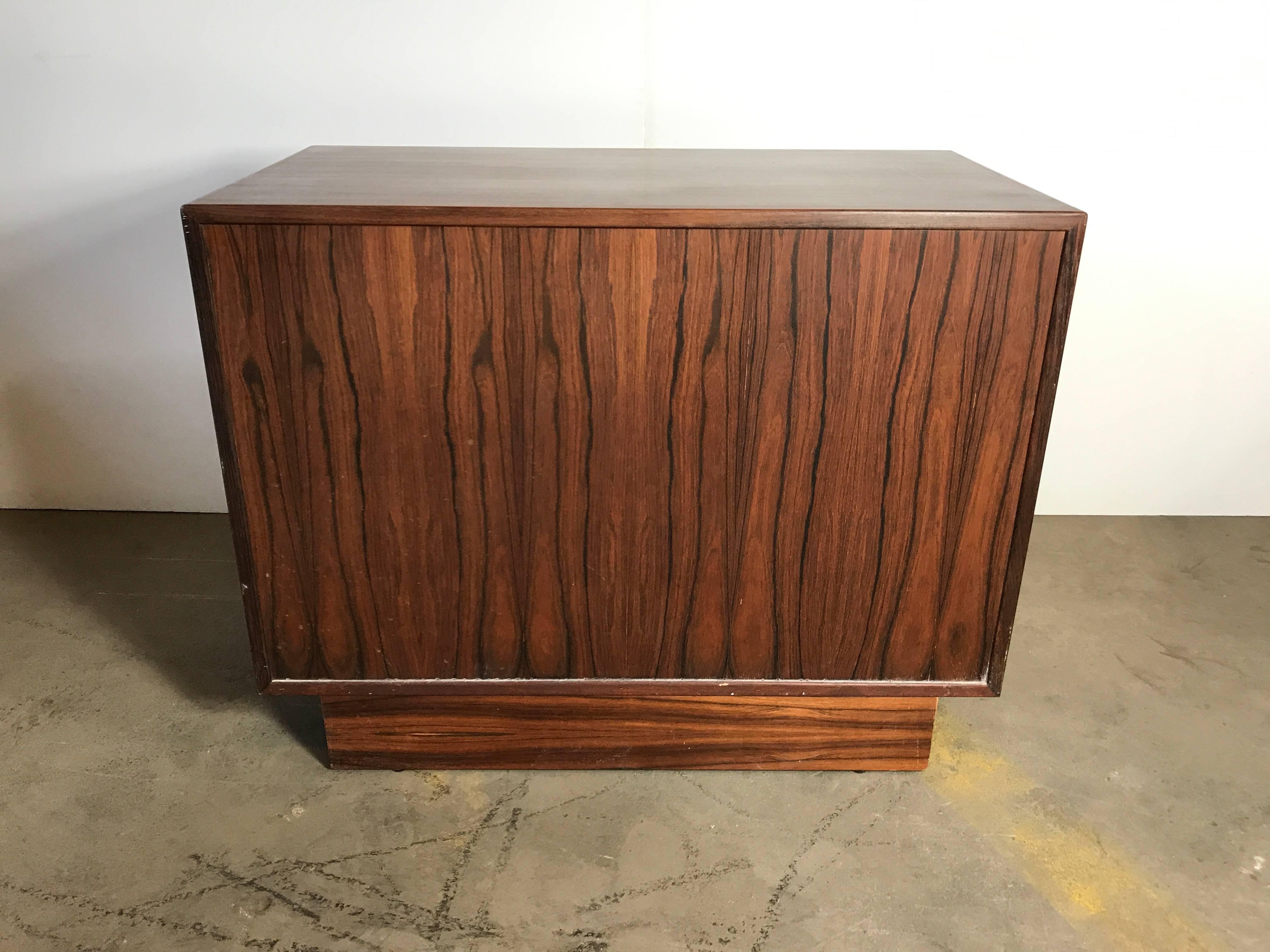 20th Century Stunning Rosewood Falster Four-Drawer Chest Dresser Made in Denmark For Sale