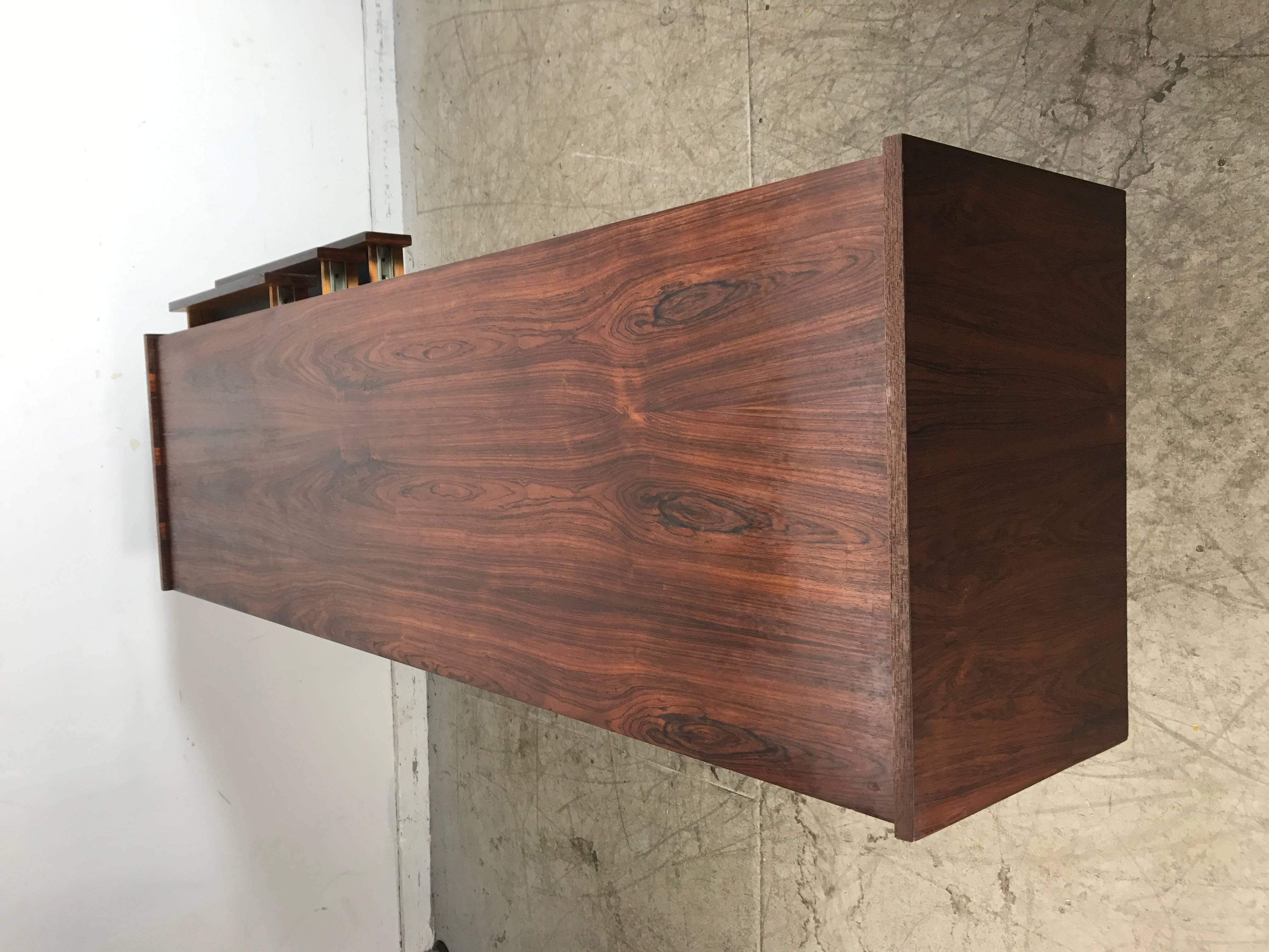 Mid-Century Modern Cantilevered Rosewood Credenza 1