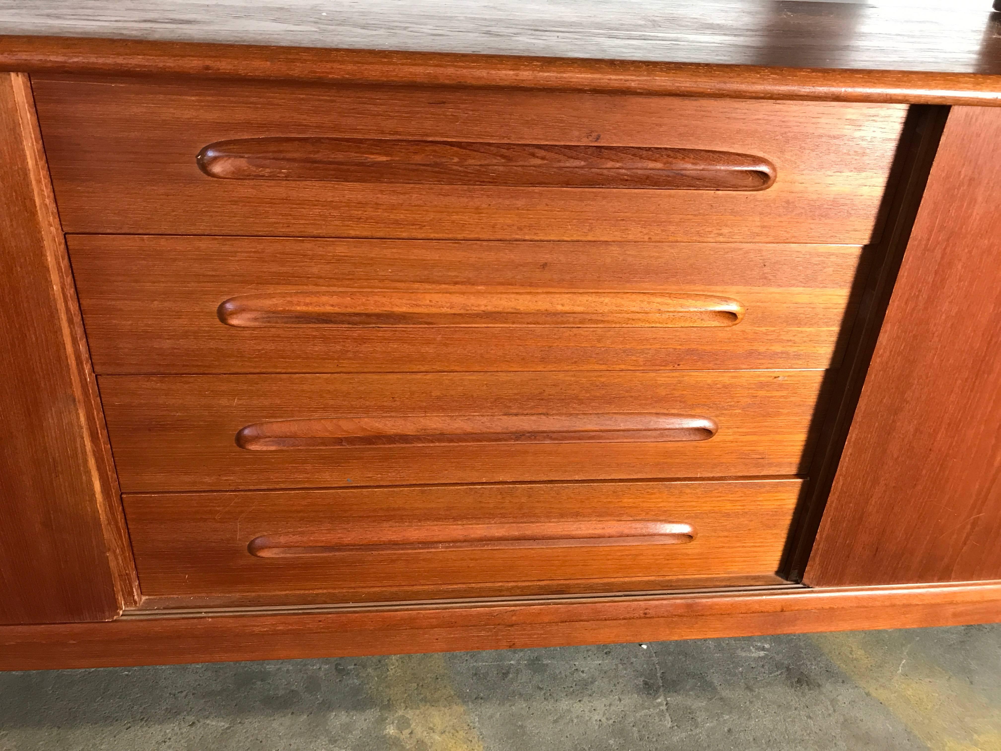 Scandinavian Modern Classic Danish Modern Teak Credenza with top after Hans Wegner