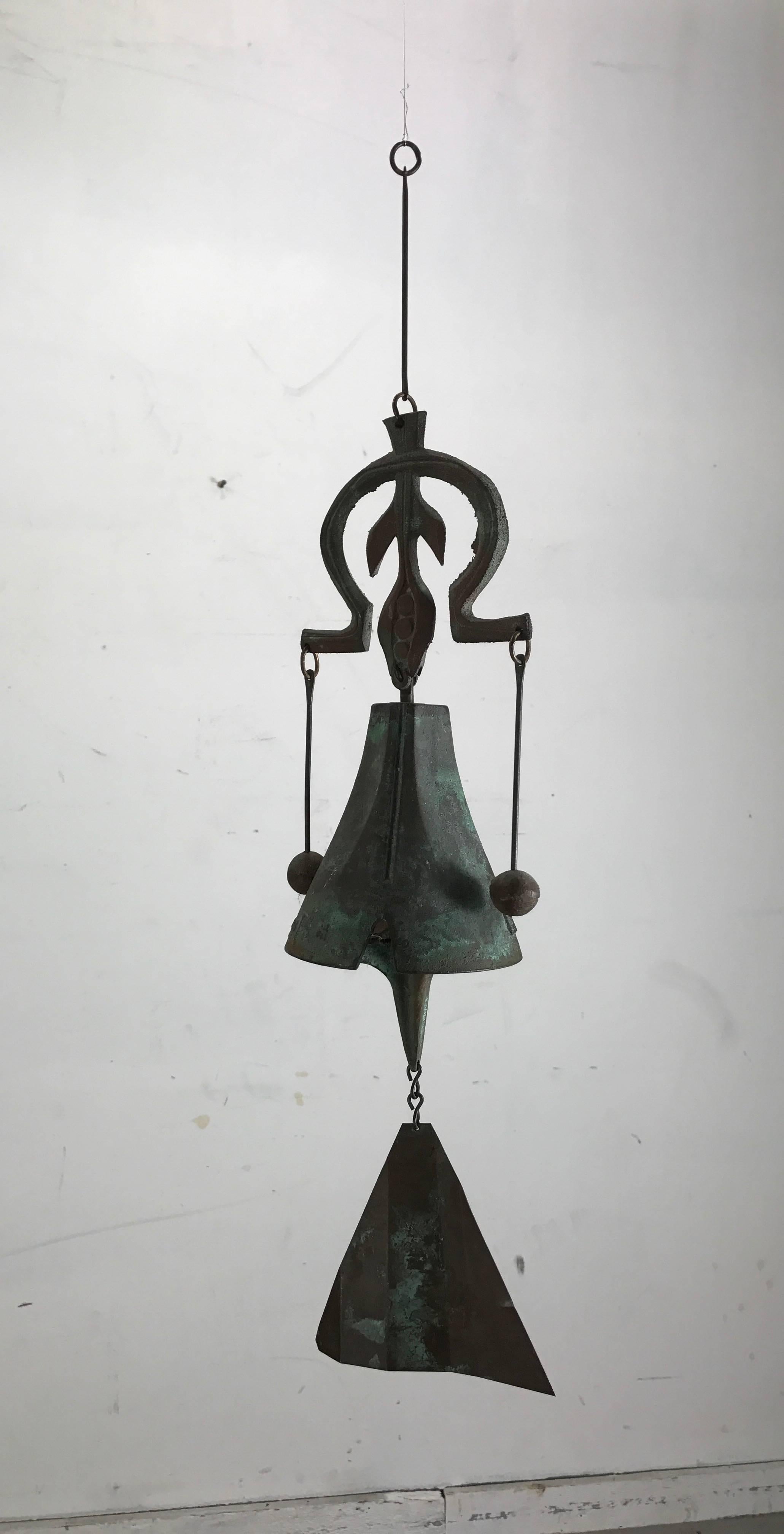 American Large Paolo Soleri Bronze Wind Bell Arcosanti