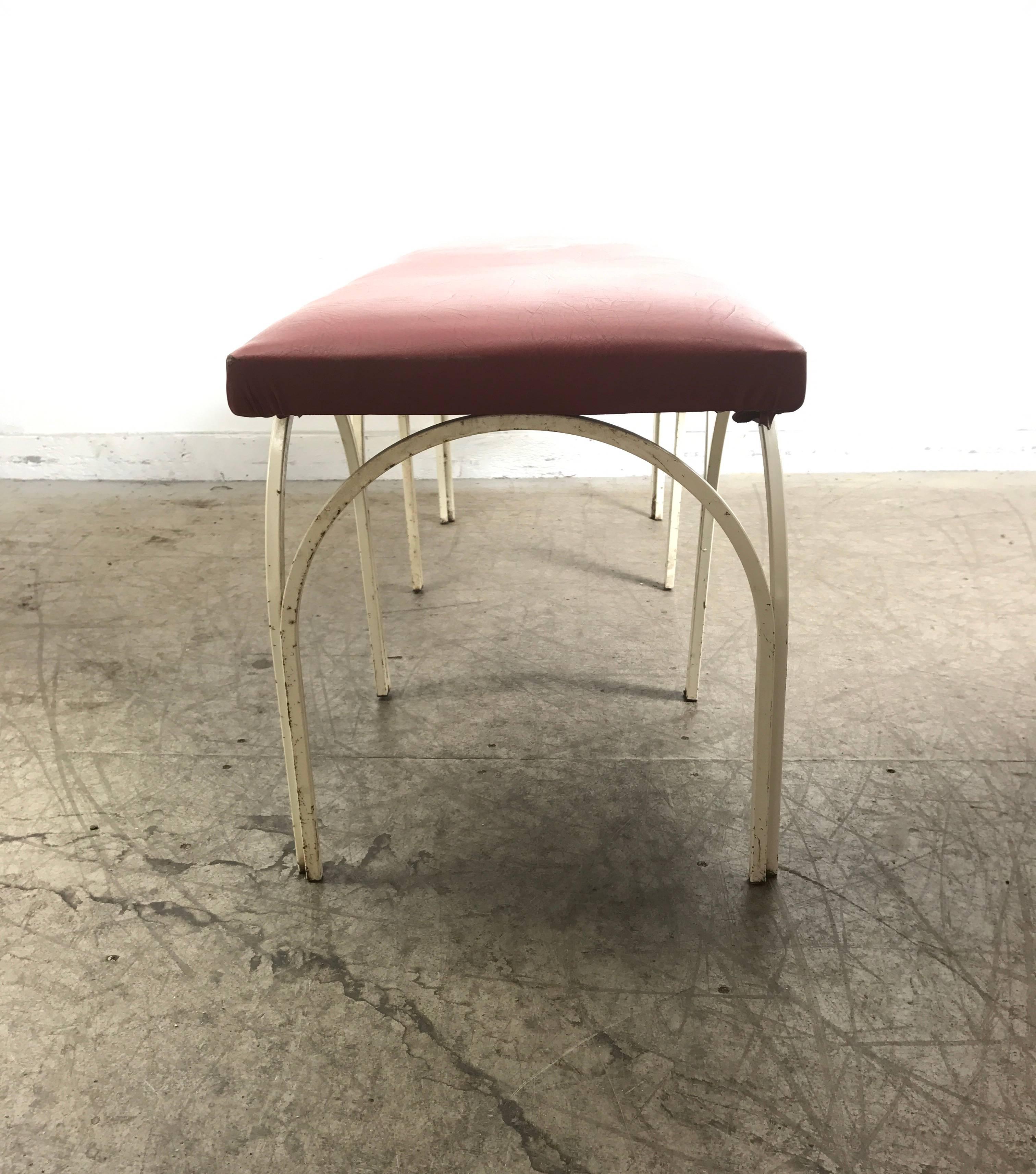Painted Rare Frederic Weinberg Moddernist Bench