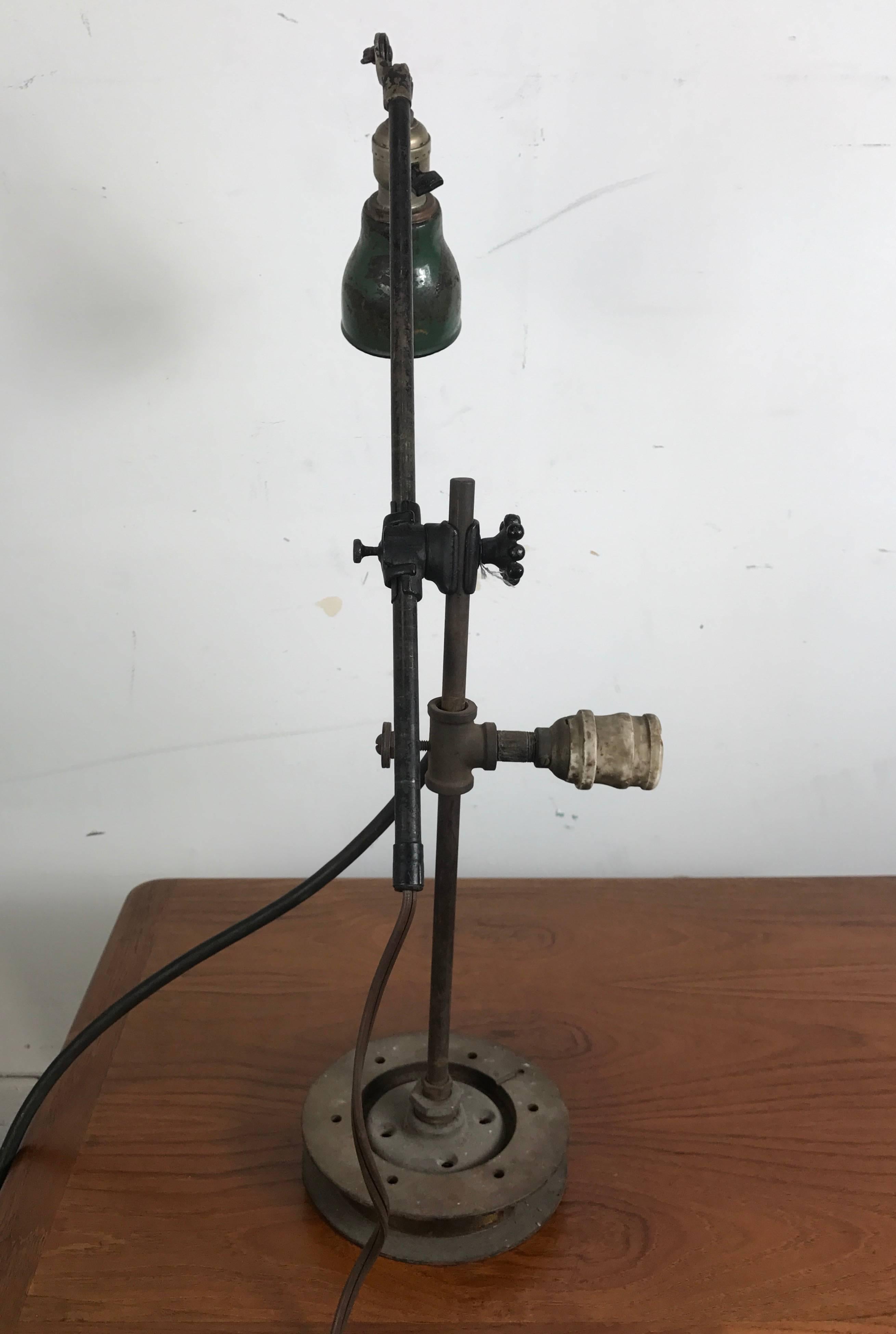 Metal O. C. White Industrial Desk Lamp For Sale