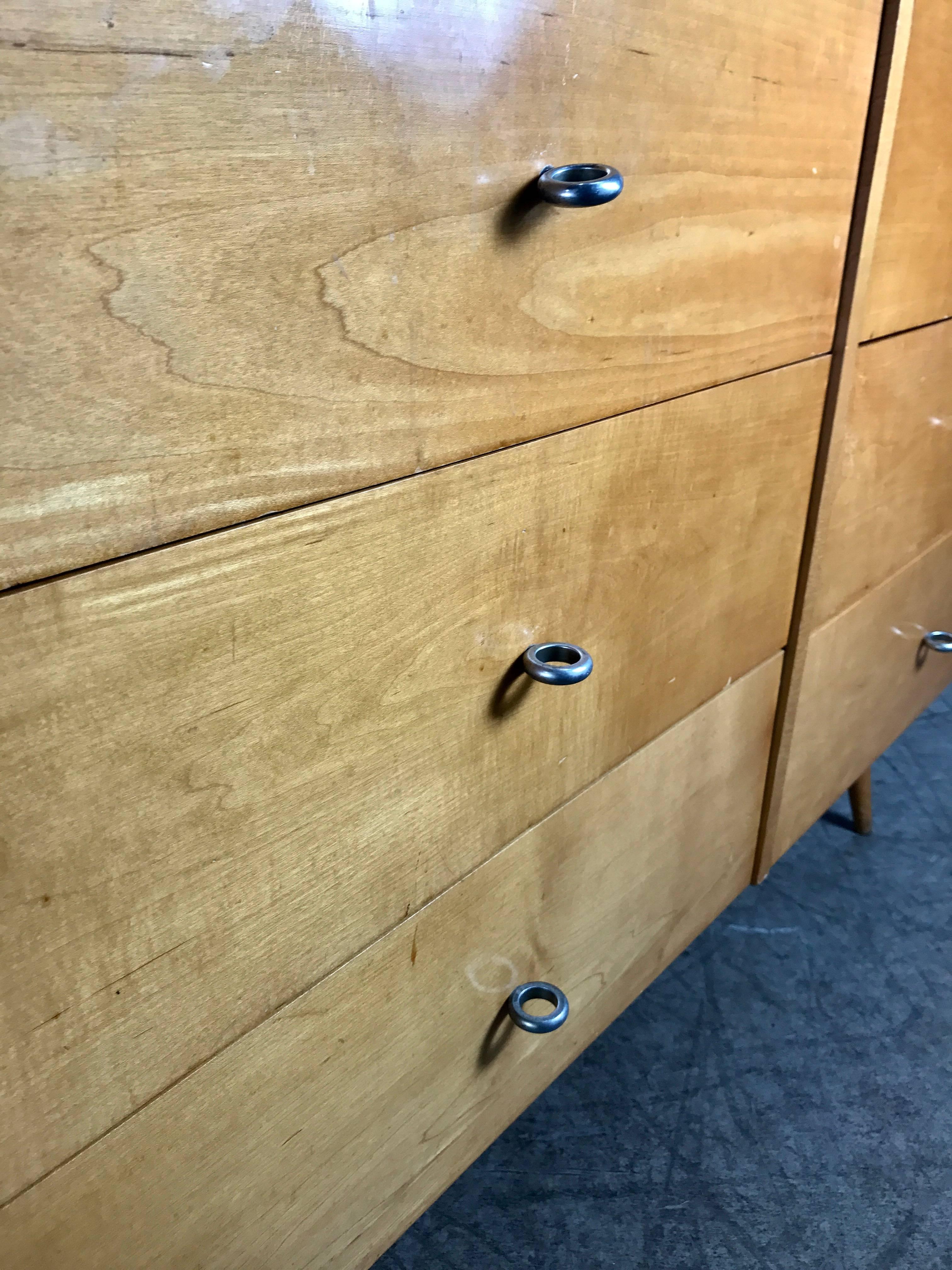 Classic Modernist Six-Drawer Dresser Planner Group by Paul McCobb In Good Condition In Buffalo, NY
